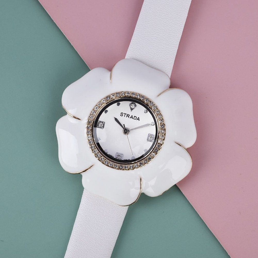 Strada Watch Mallow Flower White - Picture 2 of 6
